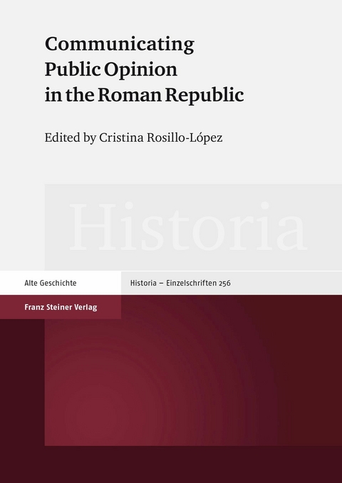 Communicating Public Opinion in the Roman Republic - 