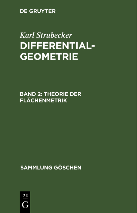 Theorie der Flächenmetrik - Karl Strubecker