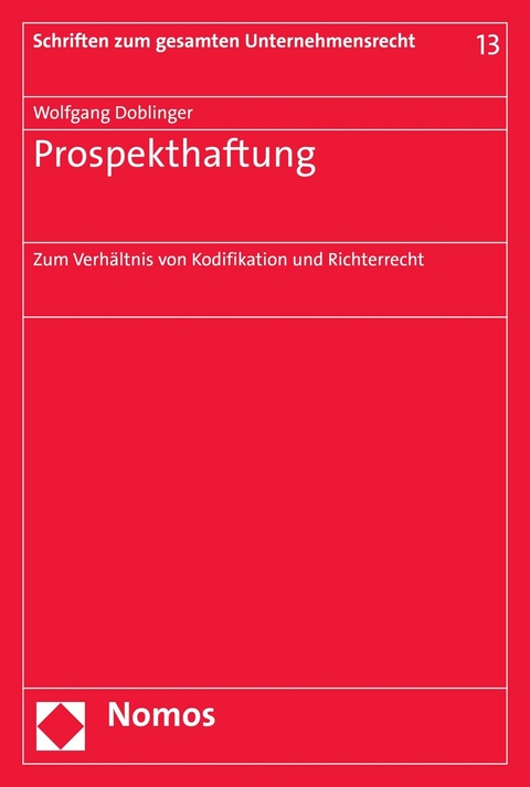 Prospekthaftung - Wolfgang Doblinger