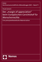 Der "margin of appreciation" beim Europäischen Gerichtshof für Menschenrechte - Paula Gorzoni