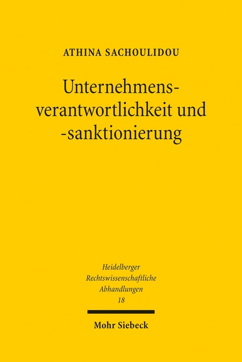 Unternehmensverantwortlichkeit und -sanktionierung -  Athina Sachoulidou