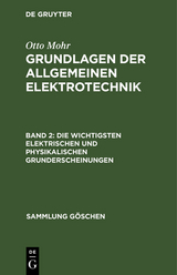 Die wichtigsten elektrischen und physikalischen Grunderscheinungen - Otto Mohr