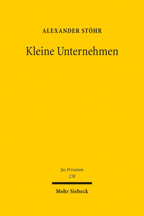 Kleine Unternehmen -  Alexander Stöhr