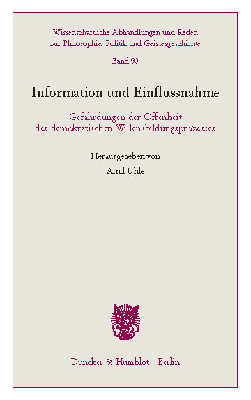 Information und Einflussnahme. - 