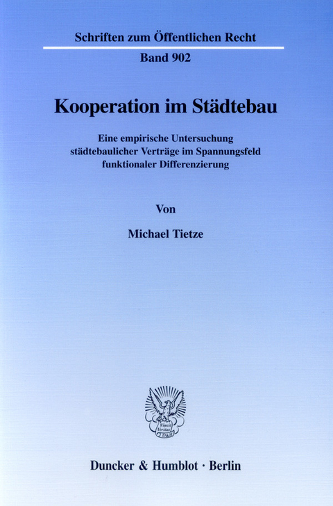 Kooperation im Städtebau. -  Michael Tietze