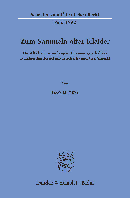 Zum Sammeln alter Kleider. -  Jacob M. Bühs