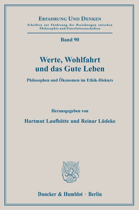 Werte, Wohlfahrt und das Gute Leben. - 