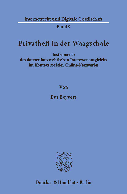 Privatheit in der Waagschale. -  Eva Beyvers