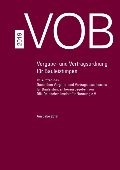 VOB Gesamtausgabe 2019 - 