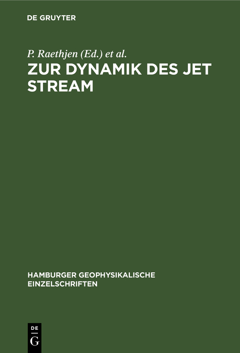 Zur Dynamik des jet stream - 