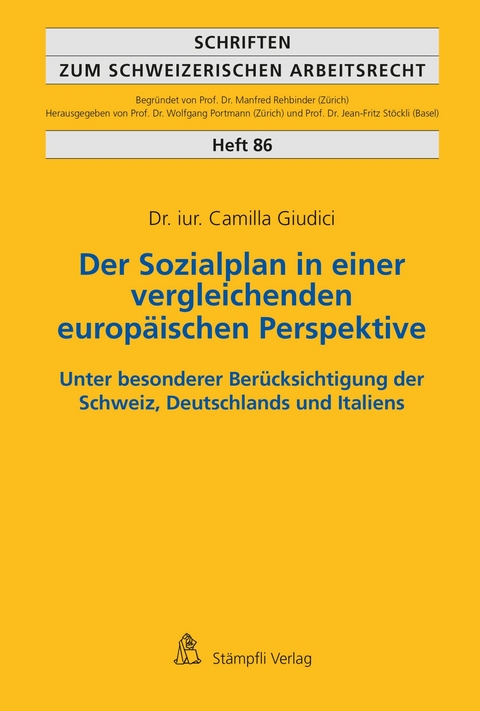 Der Sozialplan in einer vergleichenden europäischen Perspektive - Camilla Giudici