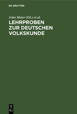 Lehrproben zur deutschen Volkskunde - 