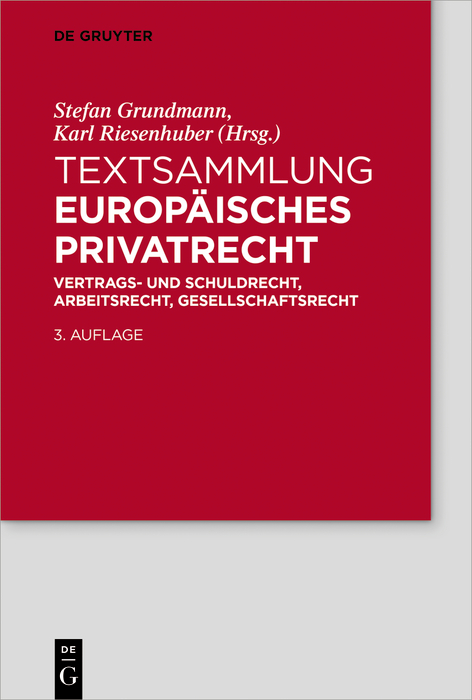 Textsammlung Europäisches Privatrecht - 