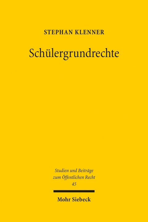 Schülergrundrechte -  Stephan Klenner