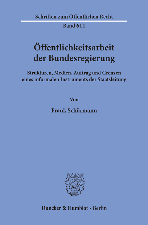 Öffentlichkeitsarbeit der Bundesregierung. -  Frank Schürmann