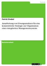 Ausarbeitung von Lösungsansätzen für eine konzernweite Strategie zur Organisation eines integrierten Managementsystems - Patrick Sinabel