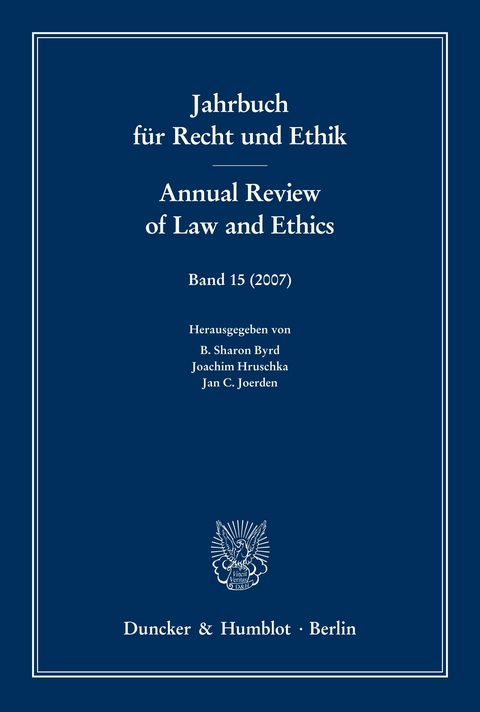 Jahrbuch für Recht und Ethik / Annual Review of Law and Ethics. - 