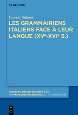 Les grammairiens italiens face à leur langue (15e–16e s.) - Laurent Vallance