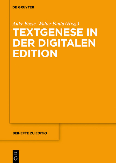 Textgenese in der digitalen Edition - 