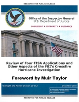 Inspector General Horowitz's Report on the Review of FISA Applications -  U.S. Government