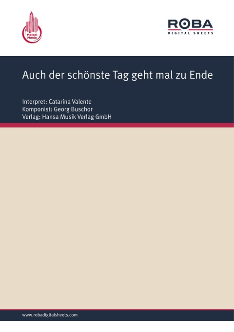 Auch der schönste Tag geht mal zu Ende - Christian Bruhn, Georg Buschor