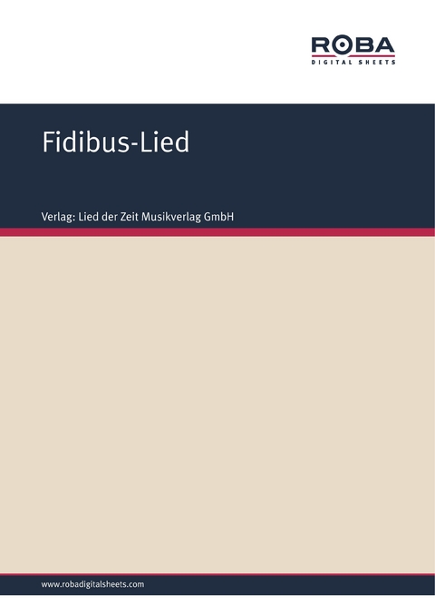 Fidibus-Lied -  Volksweise