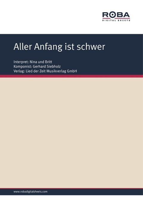 Aller Anfang ist schwer - Dieter Schneider