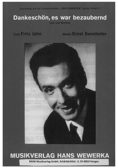 Dankeschön, es war bezaubernd - Ernst Sennofer, Fritz Jahn