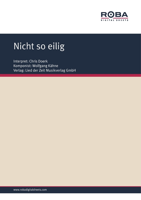 Nicht so eilig - Wolfgang Kähne, Wolfgang Brandenstein