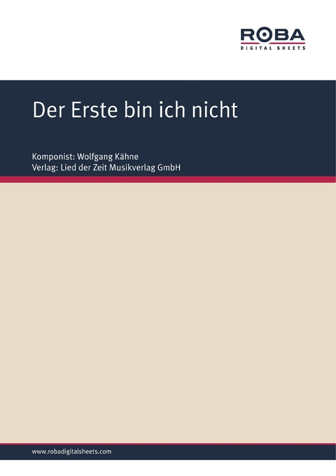 Der Erste bin ich nicht - Wolfgang Kähne, Bernhard Bohlke