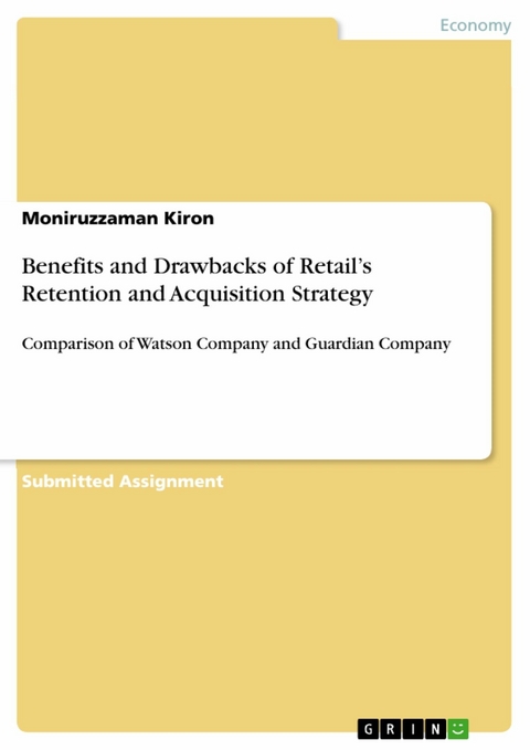 Benefits and Drawbacks of Retail’s Retention and Acquisition Strategy - Moniruzzaman Kiron