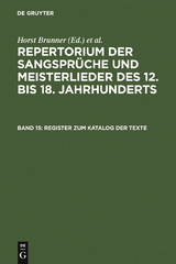 Register zum Katalog der Texte - 