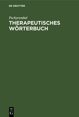 Therapeutisches Wörterbuch -  Pschyrembel