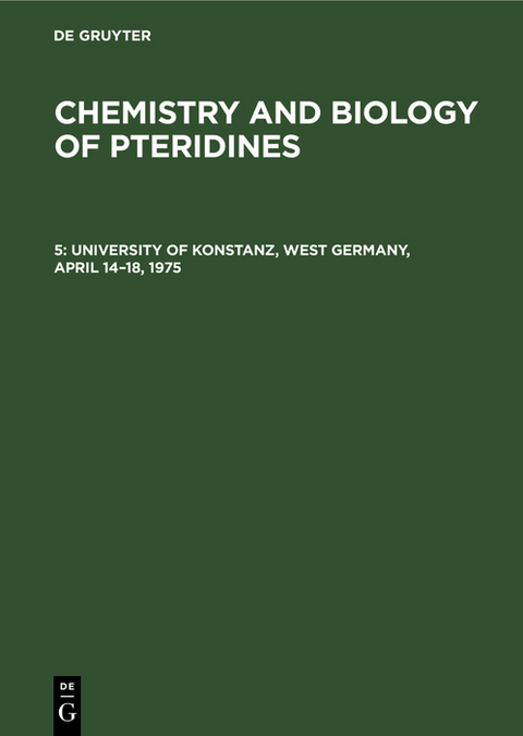 University of Konstanz, West Germany, April 14–18, 1975