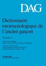 Dictionnaire onomasiologique de l’ancien gascon (DAG). Fascicule 21 - 