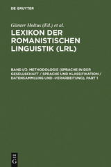 Methodologie (Sprache in der Gesellschaft / Sprache und Klassifikation / Datensammlung und -verarbeitung) - 