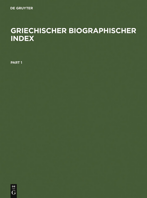 Griechischer Biographischer Index