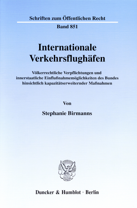 Internationale Verkehrsflughäfen. -  Stephanie Birmanns