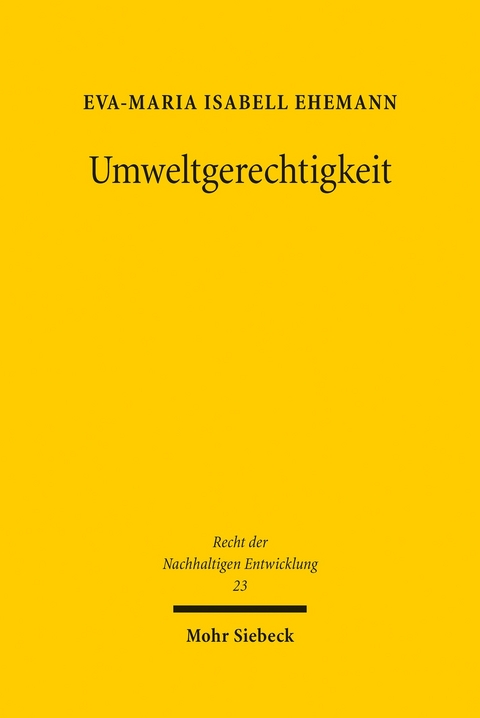 Umweltgerechtigkeit -  Eva-Maria Isabell Ehemann