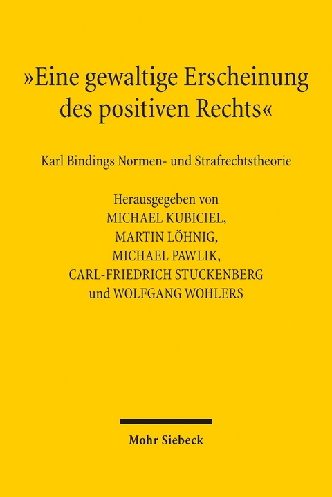 'Eine gewaltige Erscheinung des positiven Rechts' - 