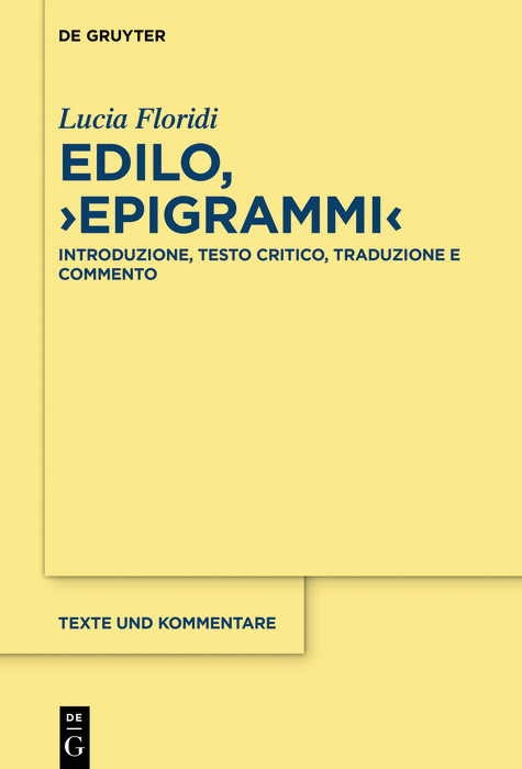 Edilo, ›Epigrammi‹ - Lucia Floridi