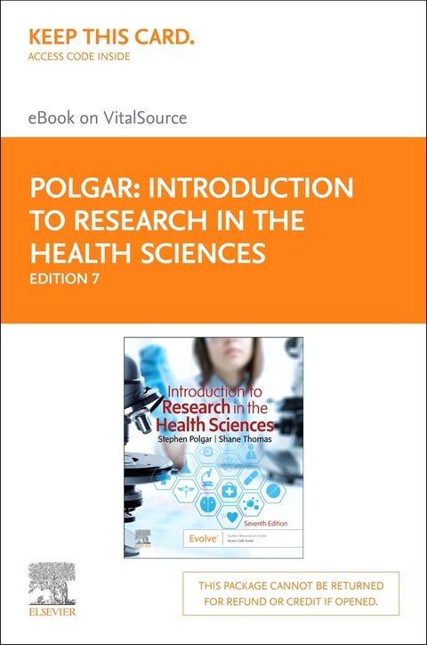 Introduction to Research in the Health Sciences - E-Book -  Stephen Polgar,  Shane A. Thomas