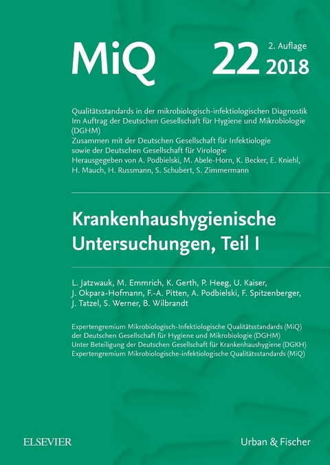 MIQ 22: Krankenhaushygienische Untersuchungen, Teil I - 