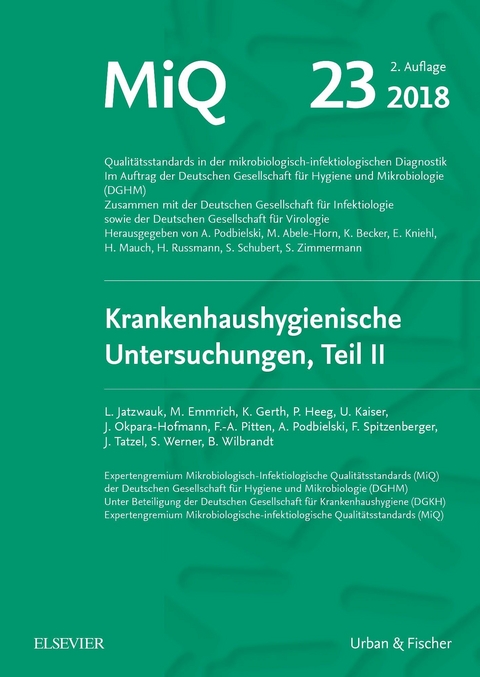 MIQ 23: Krankenhaushygienische Untersuchungen, Teil II - 