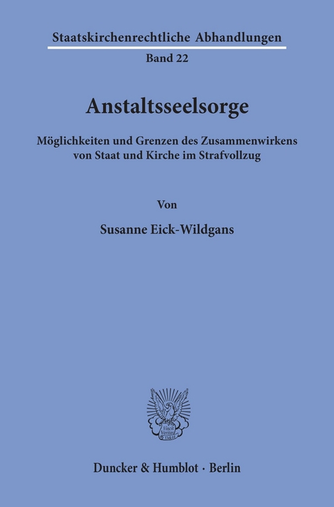 Anstaltsseelsorge. -  Susanne Eick-Wildgans