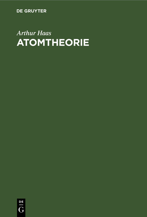 Atomtheorie - Arthur Haas