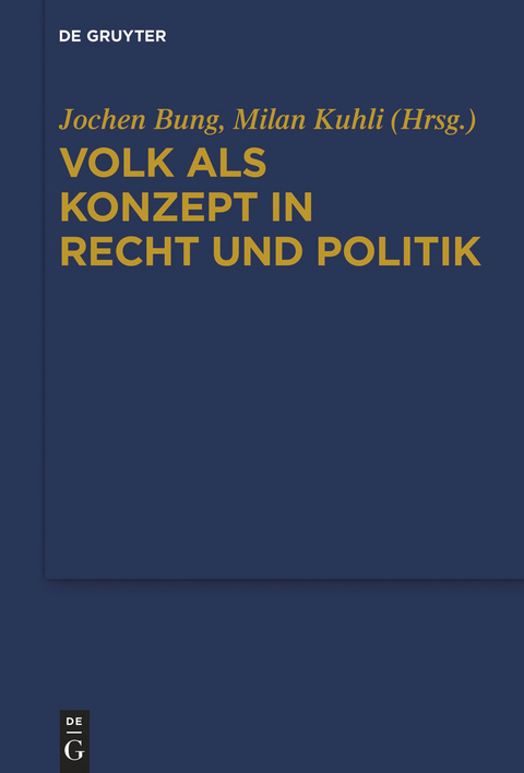 Volk als Konzept in Recht und Politik - 