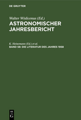 Die Literatur des Jahres 1958 - 