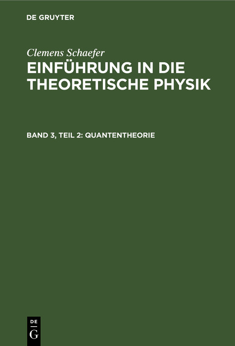 Quantentheorie - Clemens Schaefer