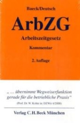 Arbeitszeitgesetz - Baeck, Ulrich; Deutsch, Markus